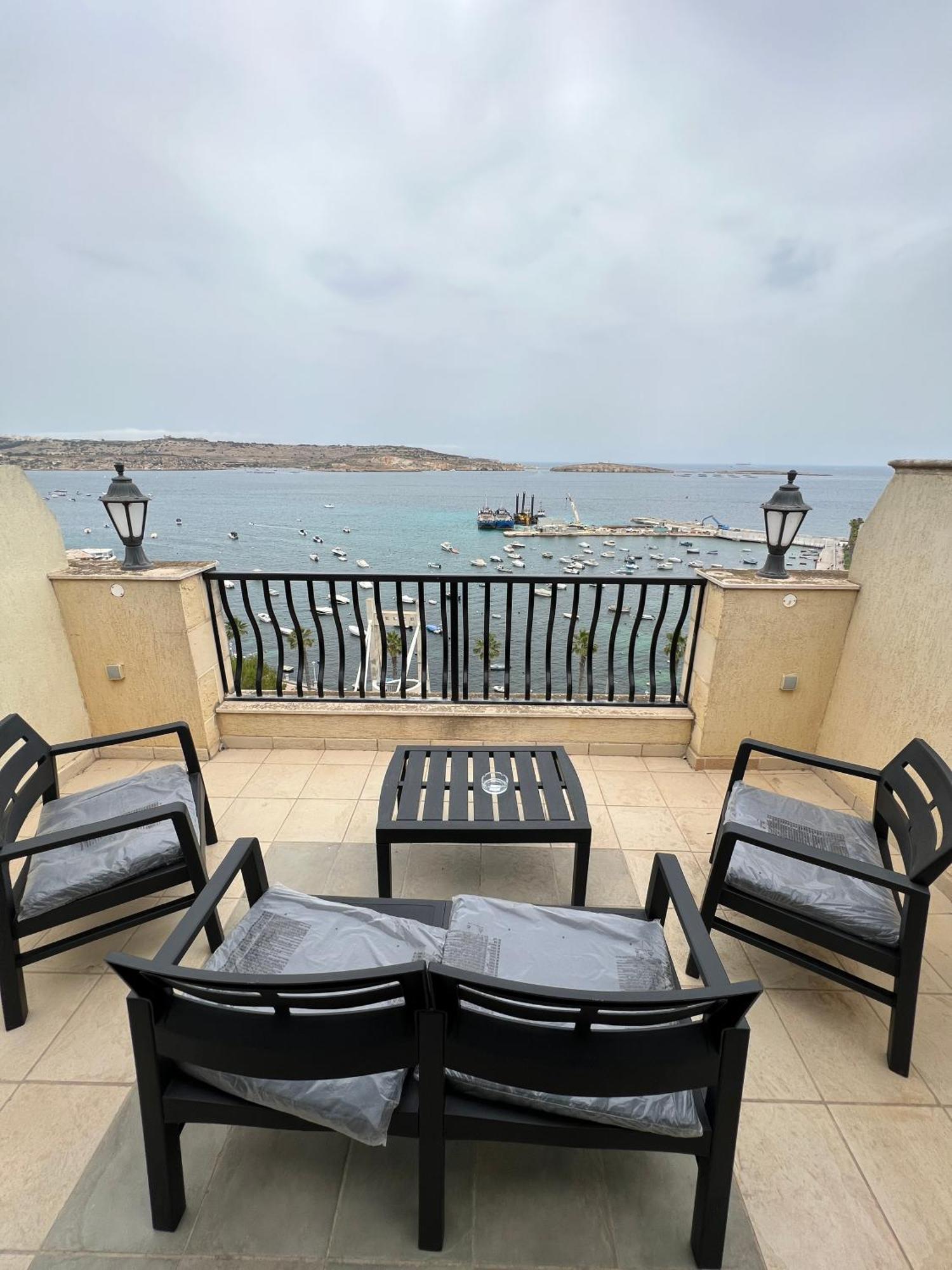 Ferienwohnung Sea View Penthouse St. Paul's Bay Exterior foto